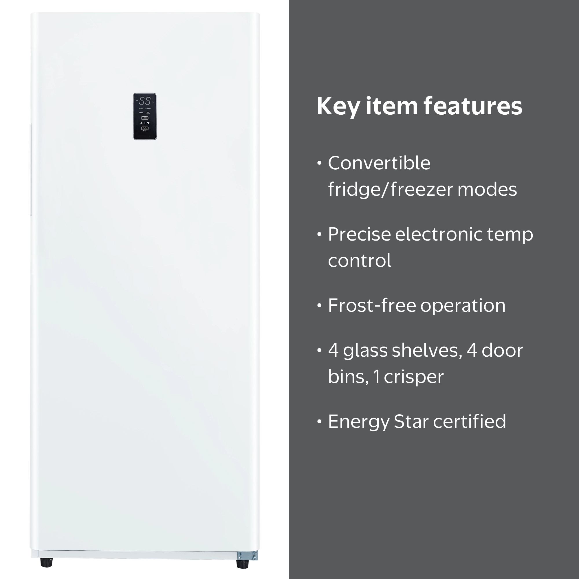 Hamilton Beach 14 Cu. ft. Upright Convertible Refrigerator Freezer