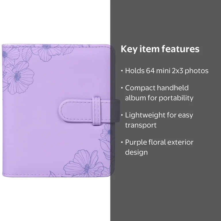 Fujifilm instax Mini Purple Floral Album - Walmart.com