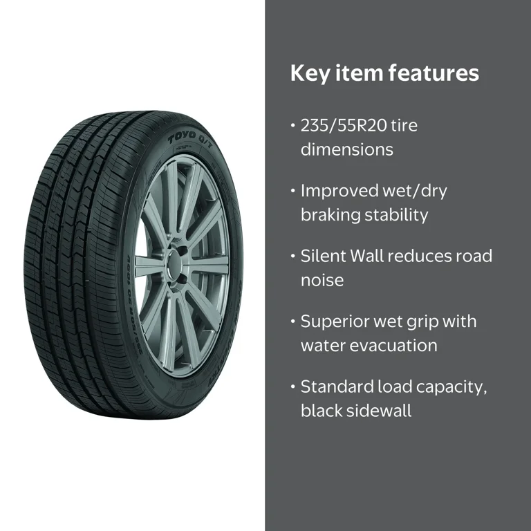 Toyo, SUV Crossover Tire, 235/55R20 102V All Season Black