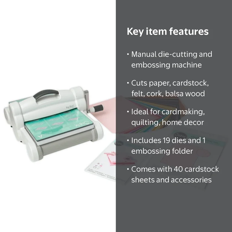 Sizzix, Big Shot Plus Manual Embossing and Die Cutting Machine, 9