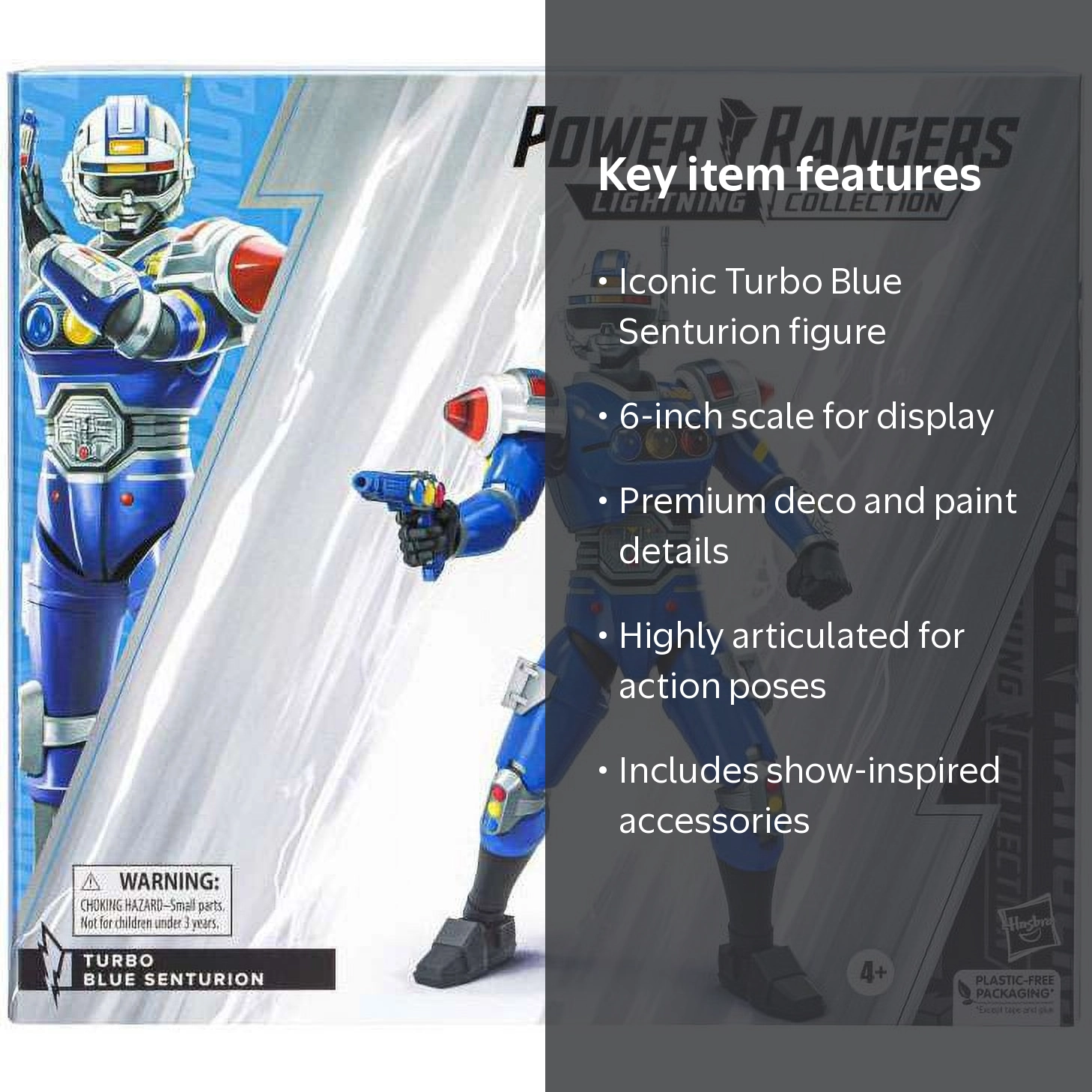 Hasbro Power Rangers Lightning Collection Turbo Blue Senturion 6.6