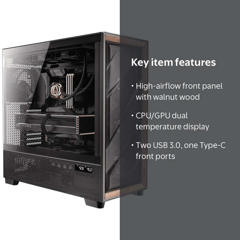 Antec FLUXPRO Flux Pro Full-Tower E-ATX PC Case Black - Walmart.com