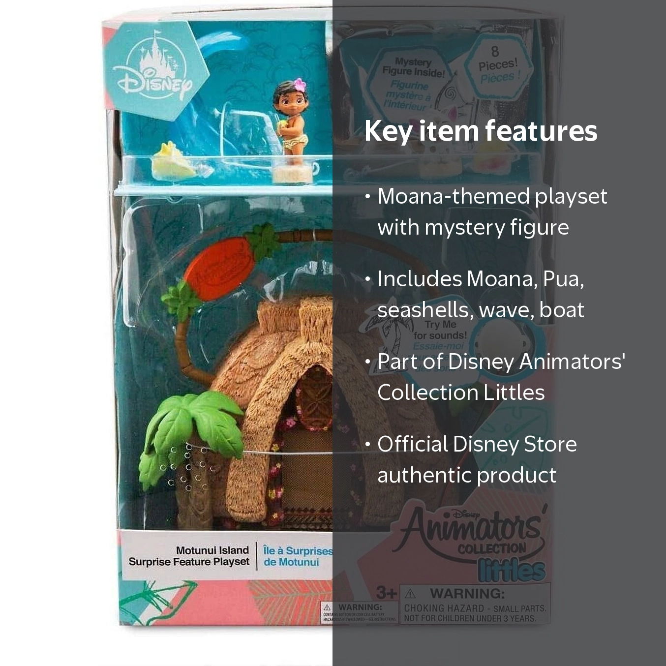 Disney Store Animators' Collection Littles Moana Motunui Island