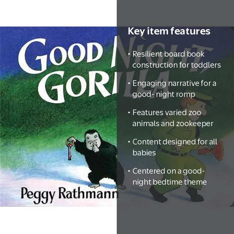 Peggy Rathmann, Board Book, Good Night, Gorilla, Bedtime for