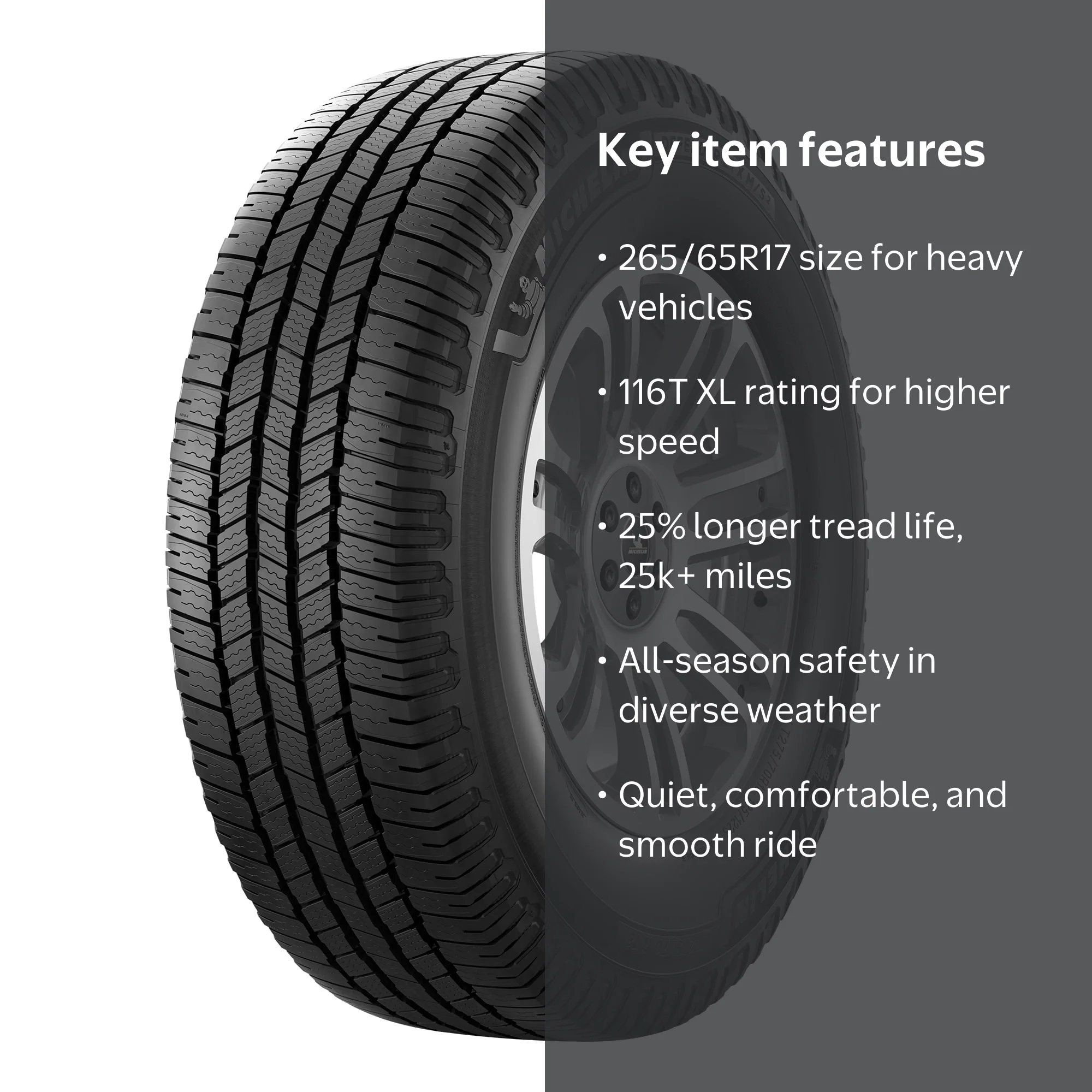 Free Shipping! Michelin Defender LTX MS2 265/65R17 116T XL Tire