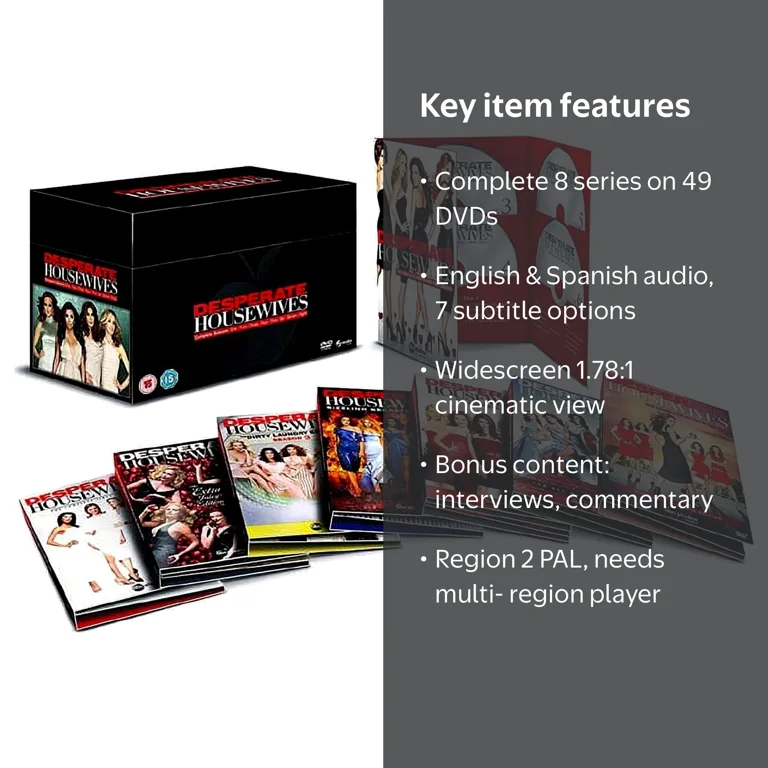 Desperate Housewives Complete Series 1-8, 49-DVD Boxset, PAL, Reg