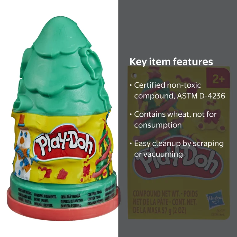 Play-Doh, Toy Christmas Tree, 2 Ounces, Non-Toxic Play-Doh