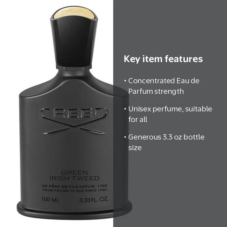 Creed, Unisex Perfume, 3.3 oz, Green Irish Tweed Eau de Parfum