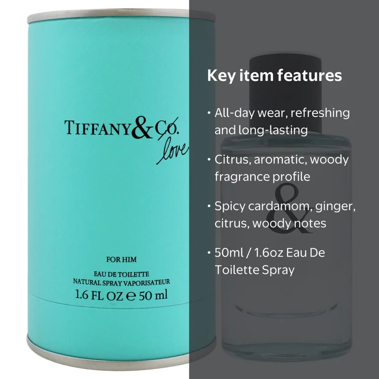 Tiffany & Co. Tiffany & Love Eau de Toilette Men 1.6 Oz - Walmart.com