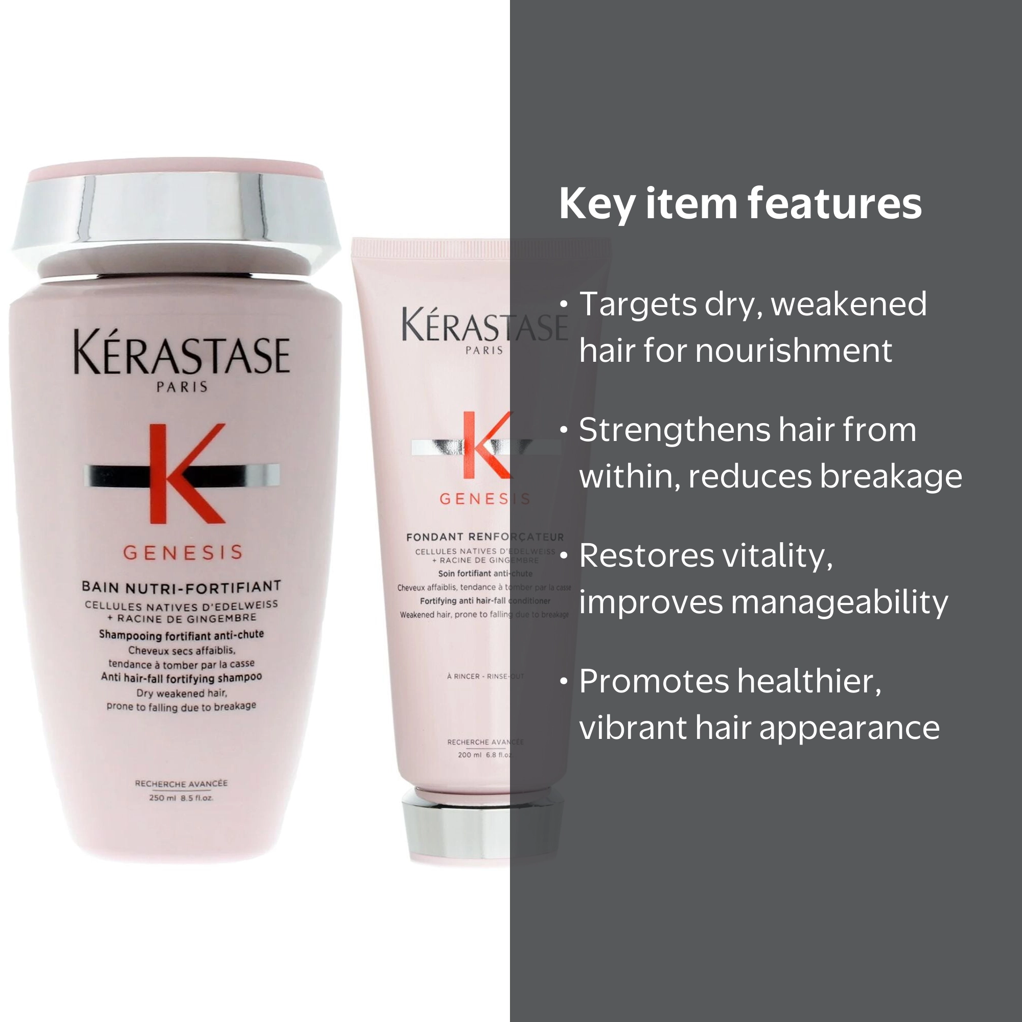 Kerastase Genesis Nutri Fortifiant Shampoo 8.5 oz & Fortifying