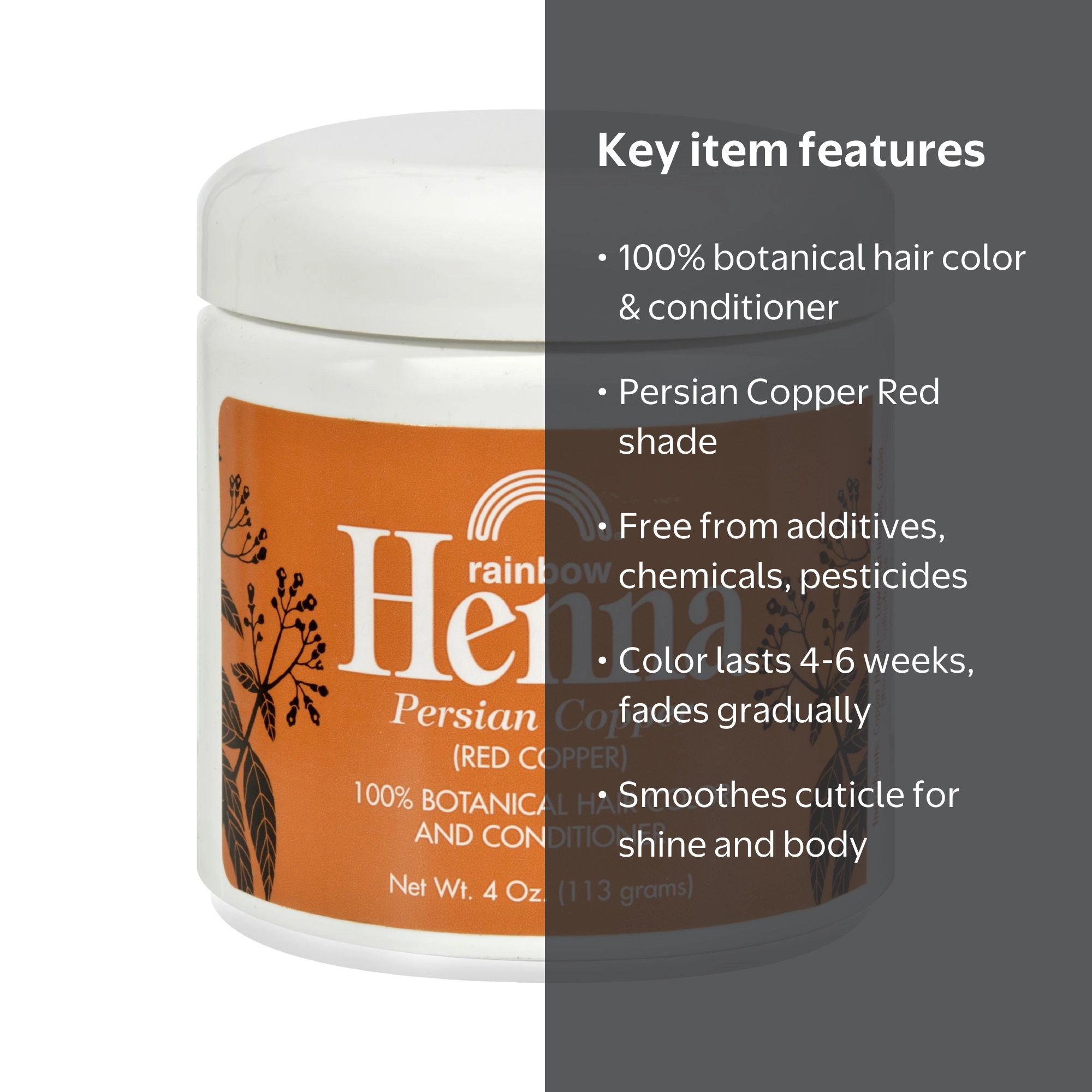 Rainbow Research Henna Hair Color & Conditioner Persian Copper Red