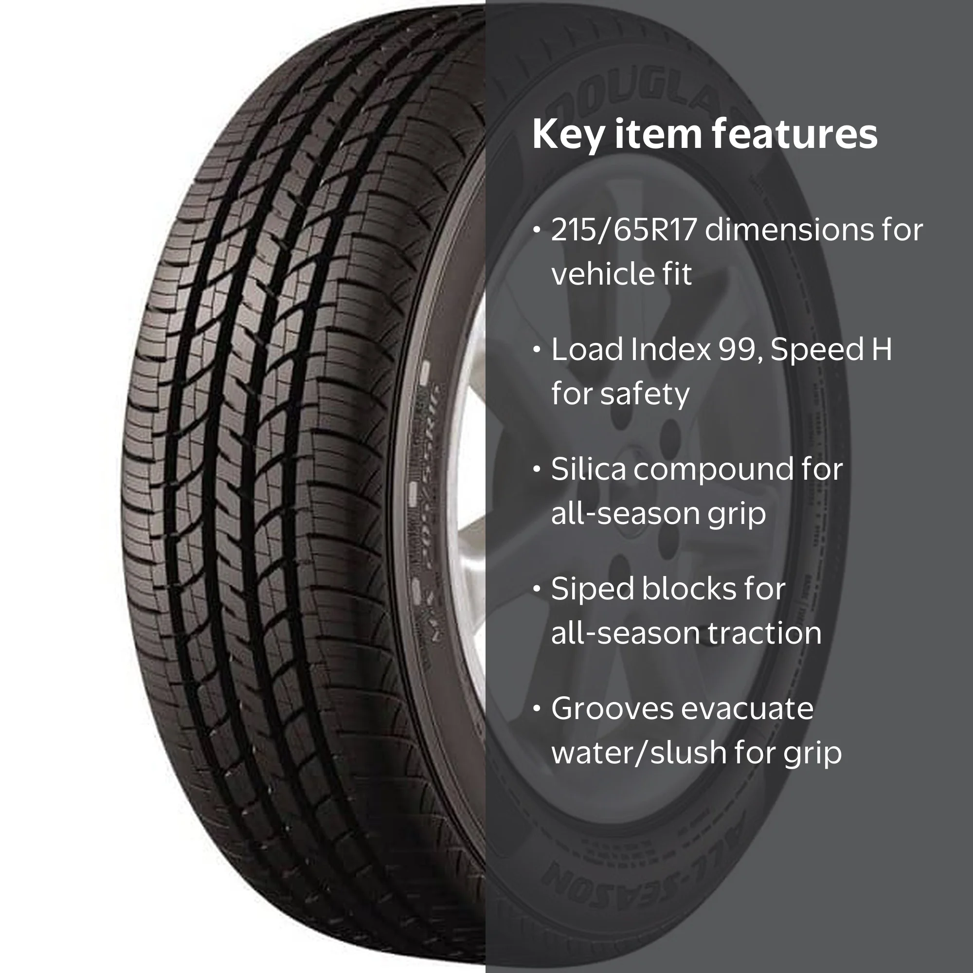 Douglas All-Season Tire, 215/65R17, 99T - Walmart.com