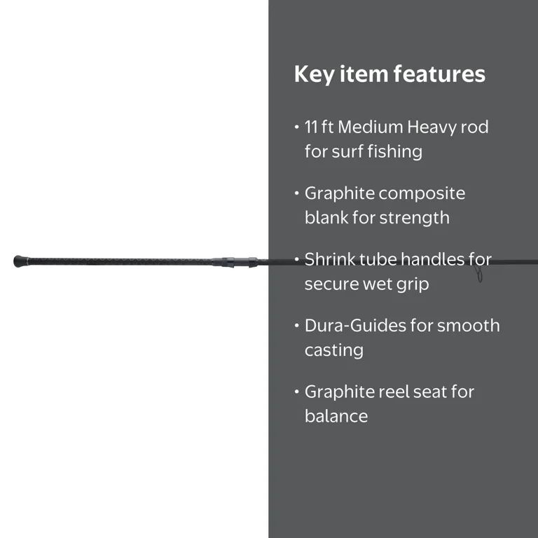 PENN Squadron IV Surf Surf Fishing Rod, 11' Medium Heavy - Walmart.com