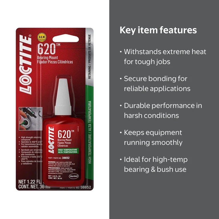 Loctite, High Temperature Bearing Mount, 38652 620, 1.22 fl. oz