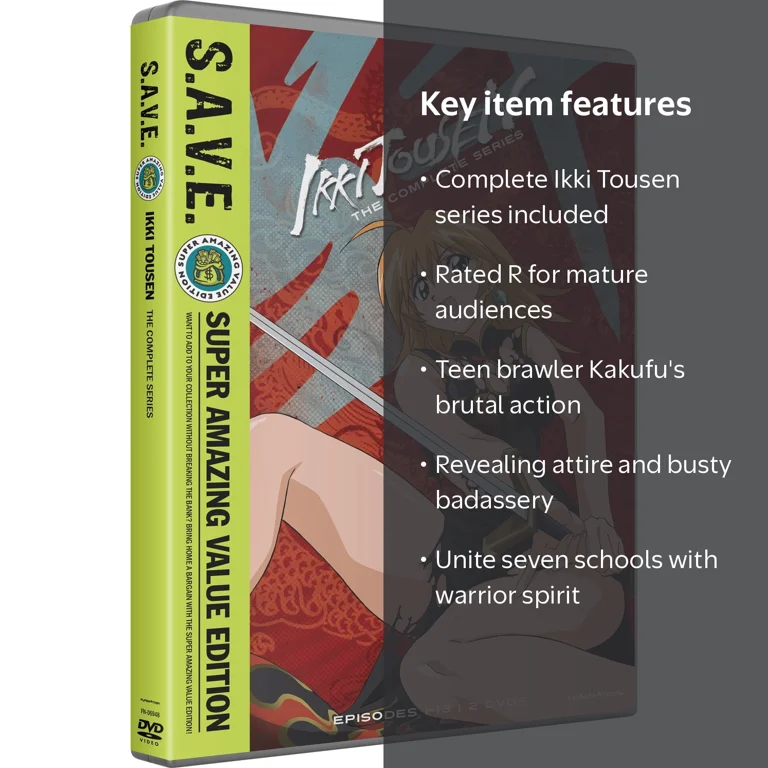 海神-HENSIN- DVD 全編BOXセット Ikki Tousen: The Complete Series - S.A.V.E. - Walmart.com