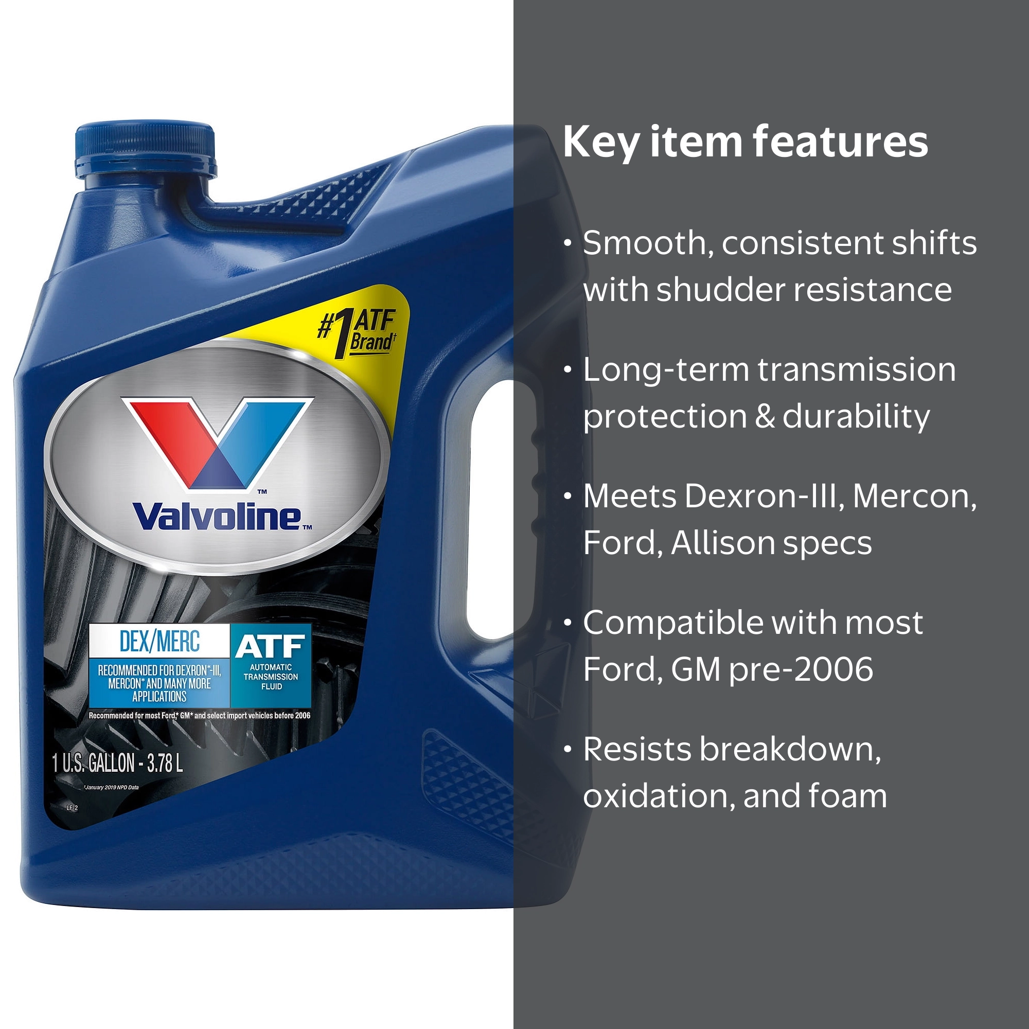 Valvoline Dex/Merc Automatic Transmission Fluid, 1 GA - Walmart.com