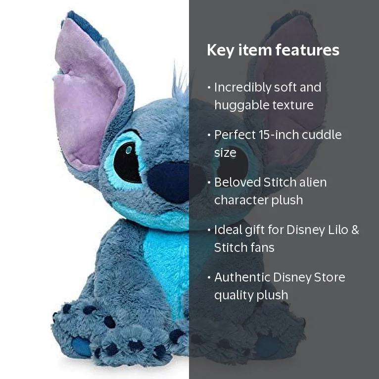 Disney Store Stitch Plush Doll - Cute Stuffed Animal Toy, Lilo