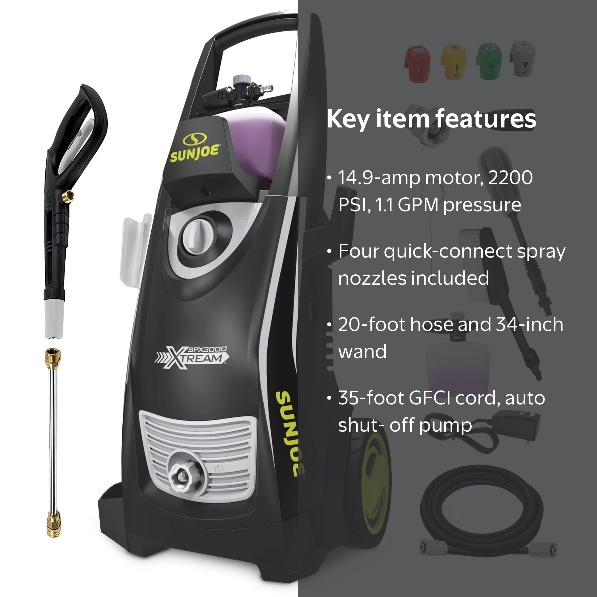 Sun Joe, Pressure Washer, 2200 PSI, Electric Corded - Walmart.com