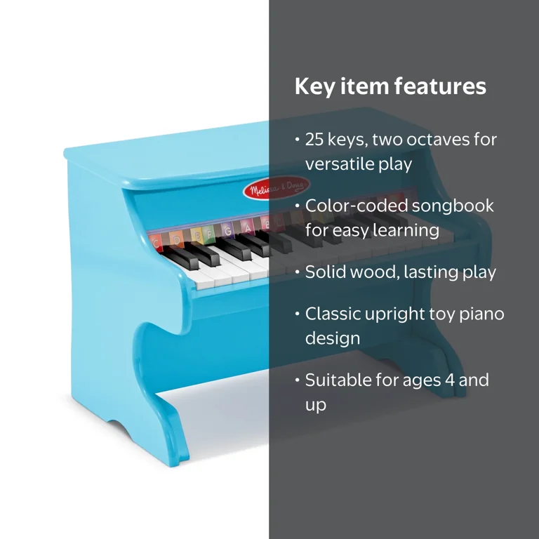 Melissa & Doug Learn-to-Play Piano with 25 Keys and Songbook