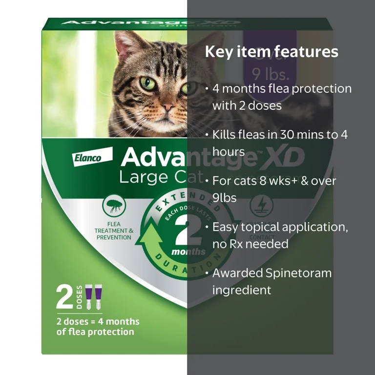 Advantage XD Large Cat 2-Month Flea Prevention For Cats over 9lbs