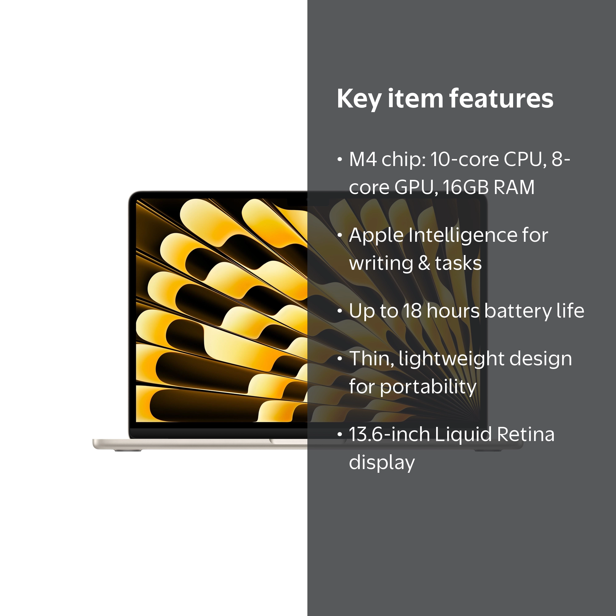 M4MacBookAir13インチ16GB/256GBバッテリ100%付属品完備 Apple, MacBook Air 13” with M4 chip, 256GB SSD, 16GB Memory