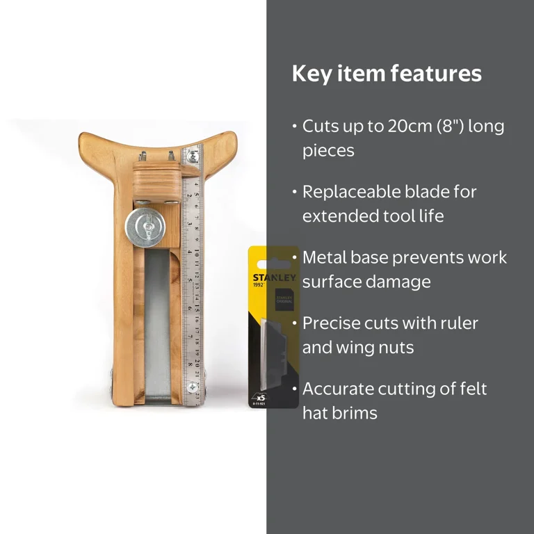 Professional Hat Shaper - Rounding Jack Brim Cutter & Hat Making