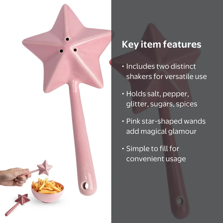 Paris Hilton 2 Piece Star Wand Ceramic Salt and Pepper Shakers