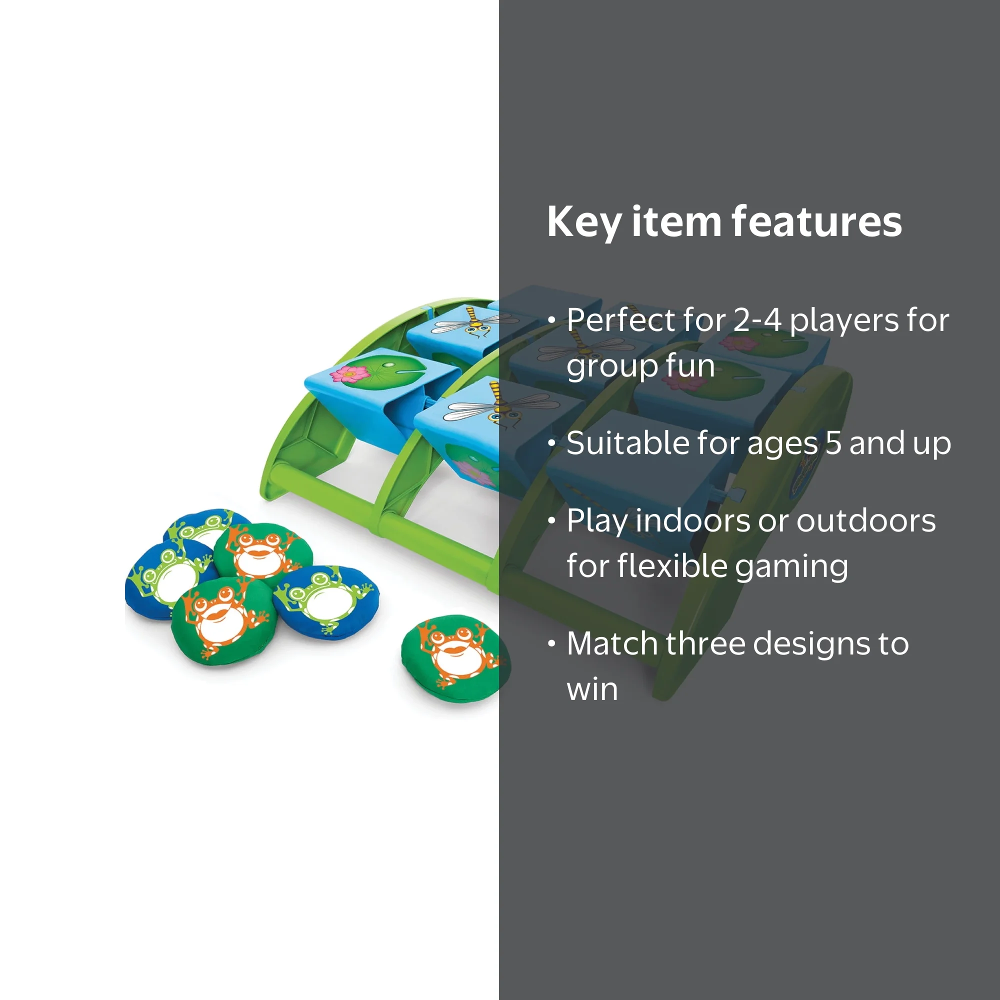 Kidoozie Tic Tac Toad Interactive Multiplayer Bean Bag Toss Game