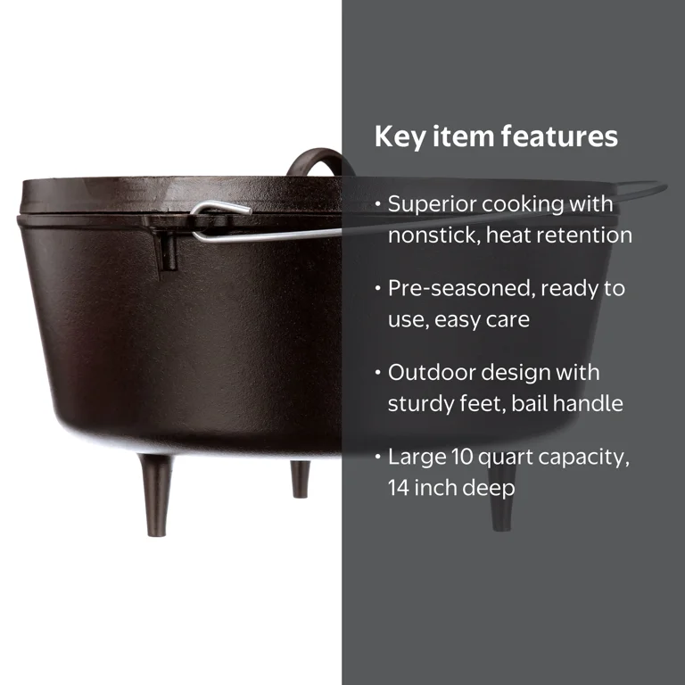 Lodge, Cast Iron Dutch Oven, 14