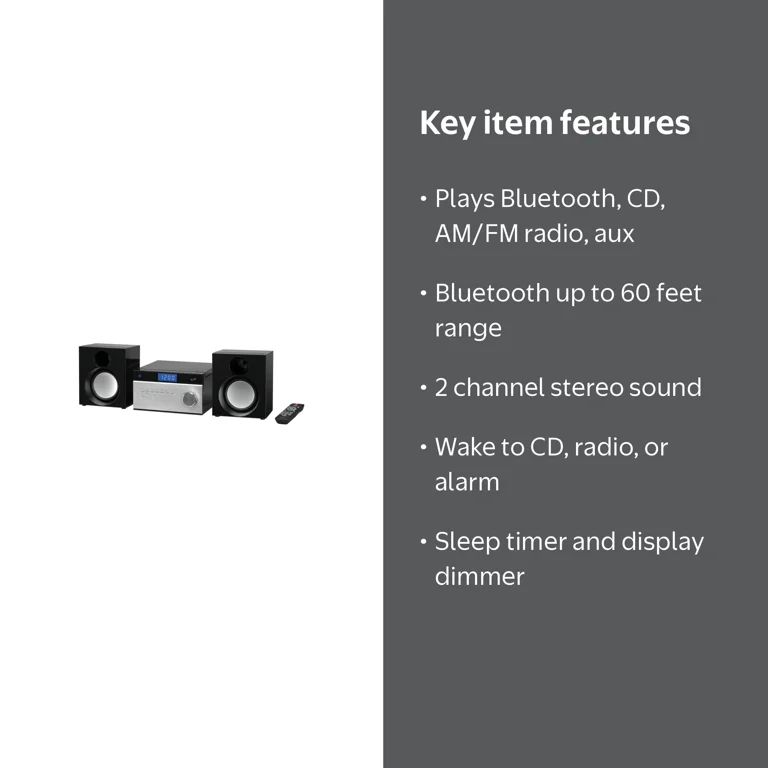 iLive Home Music System with Bluetooth, IHB227B - Walmart.com