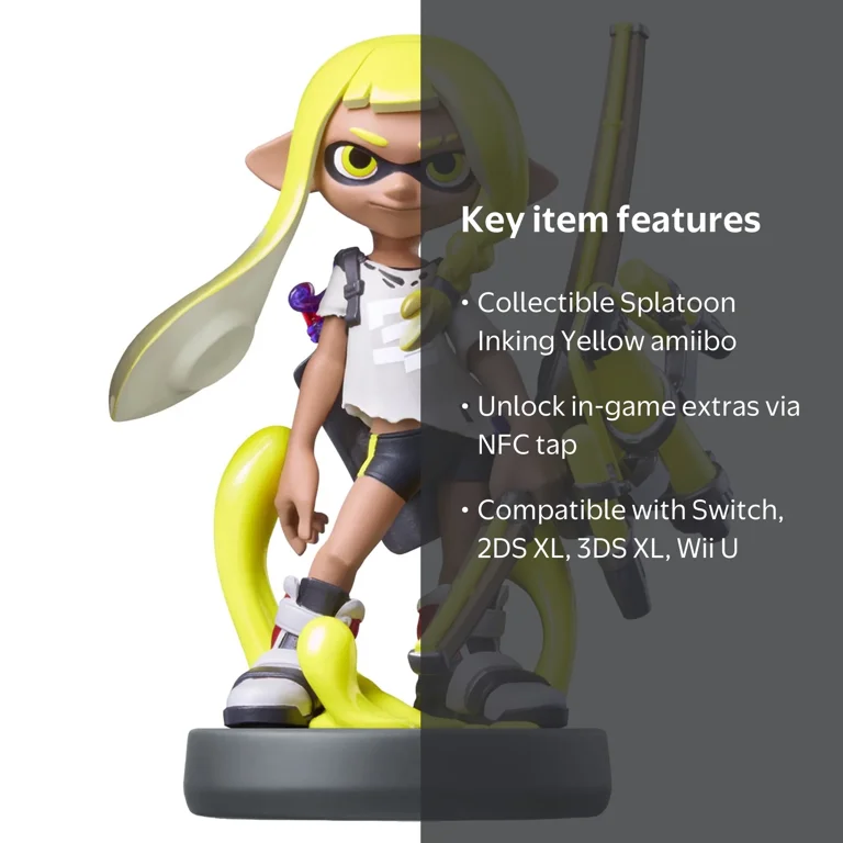 Nintendo Switch amiibo Splatoon Inking(Yellow) Figure with in-game