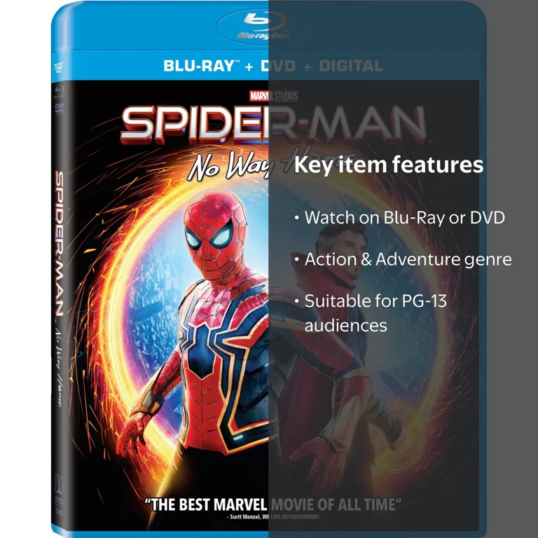 【Blu-ray・DVD】スパイダーマン・アベンジャーズ　他　マーベル　洋画 Sony, Blu-Ray DVD, Spider-Man No Way Home, PG-13 Action