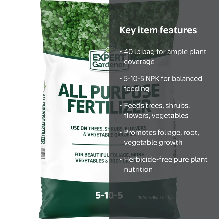 Expert Gardener All Purpose Plant Food Fertilizer 5-10-5, 40 lb