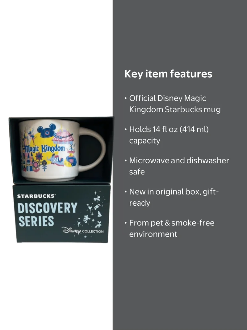 Disney Discovery Series Magic Kingdom 14 oz Ceramic Starbucks