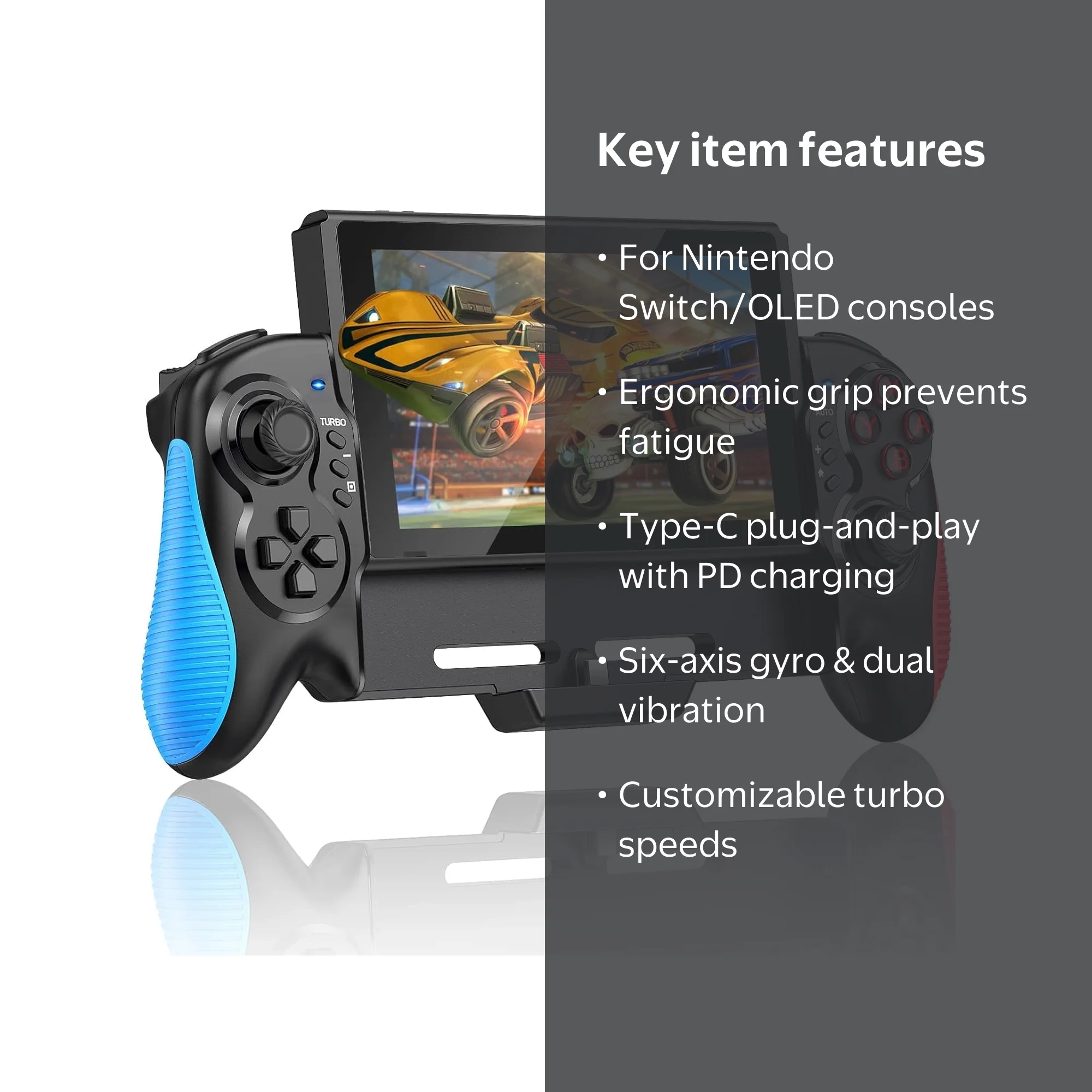 コントローラー Esywen Joypad for Nintendo Switch OLED Joy Cons Ergonomic
