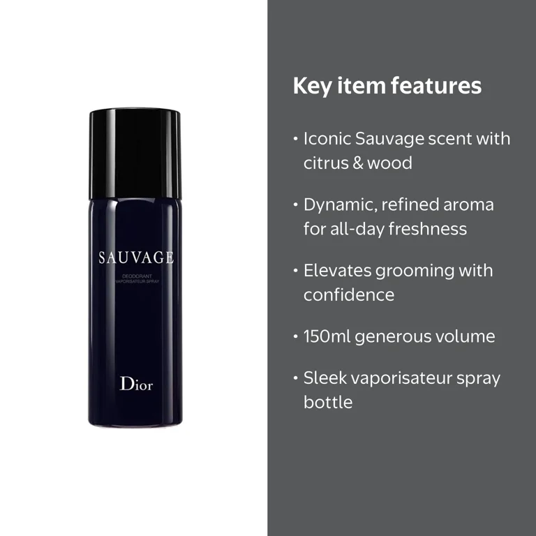 Dior, Deodorant Spray, Vaporisateur 150 ml, Sauvage scent