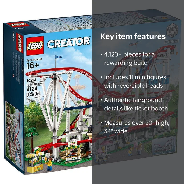 LEGO Creator Expert Roller Coaster, Multicolor, 10261 Building Kit LEGO Creator Expert Roller Coaster, Multicolor, 10261 Building Kit
