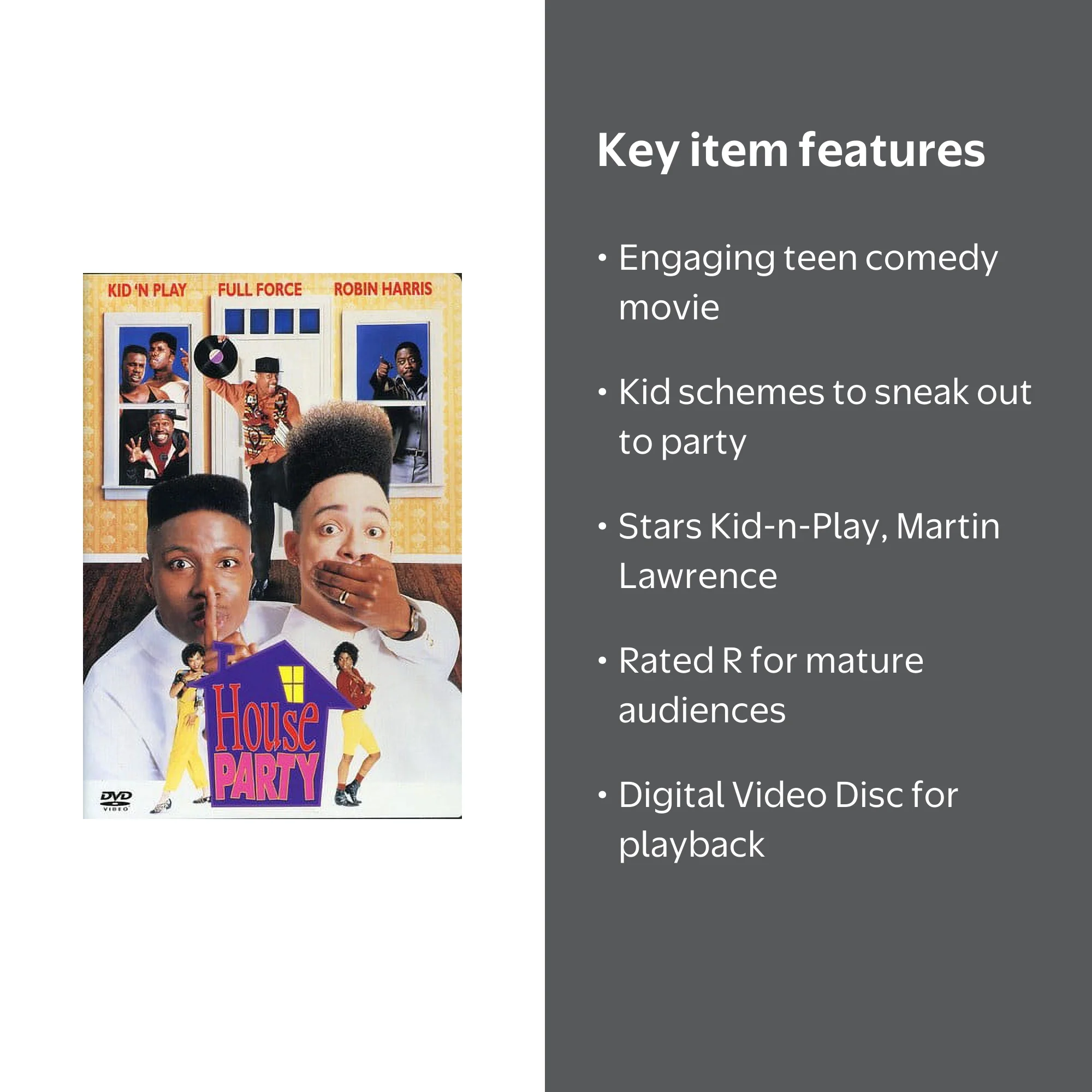 New Line Home Video House Party Comedy DVD - Starring Kid-n-Play
