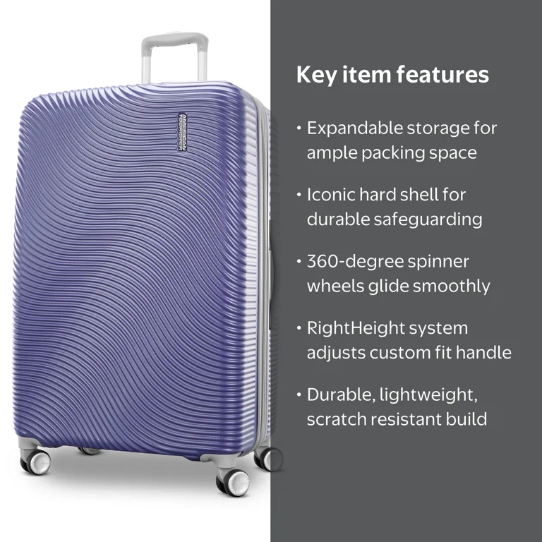 American Tourister Color Waves Large Checked Expandable Luggage