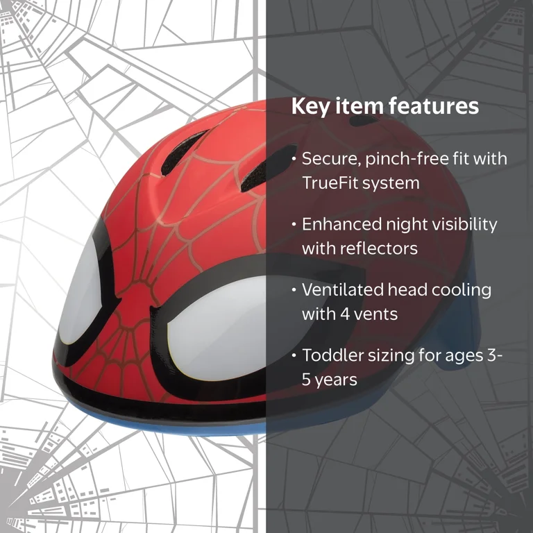 bell toddler spiderman bike helmet Spider-Man Shooting and Swinging Helmet, (3-5 yrs.) : Toys & Games scooter riding Bell Marvel Kids Bicycle Spider-Man