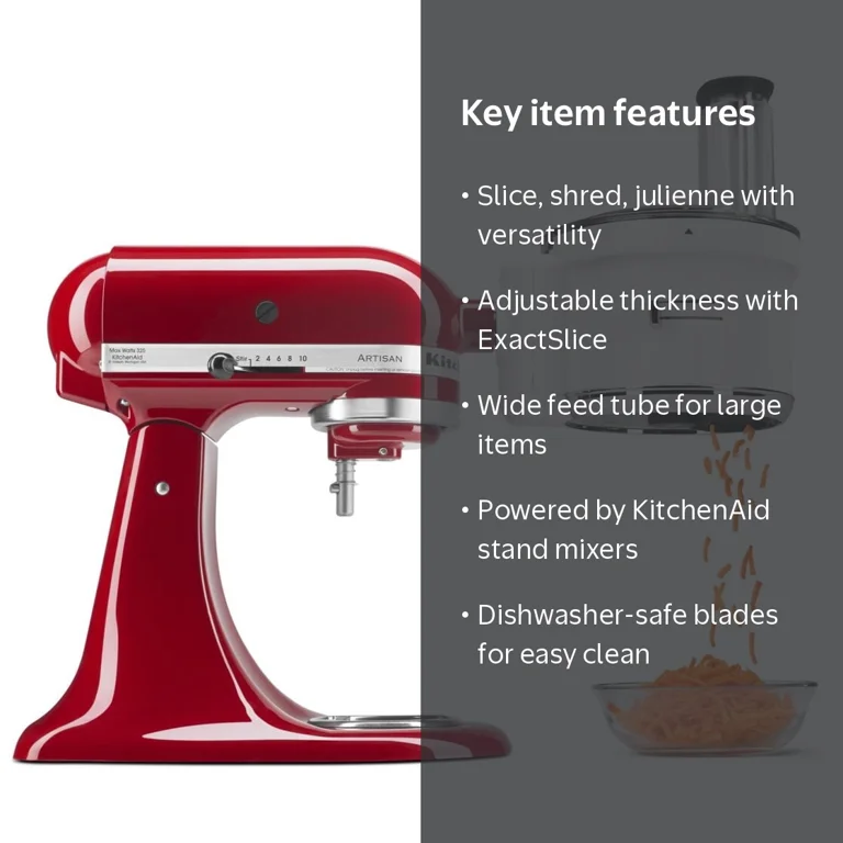 KitchenAid, Food Processor Attachment, KSM1FPA, Slicer Shred