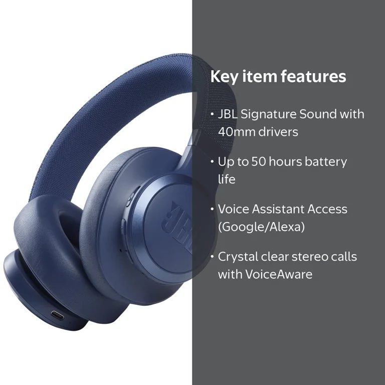 JBL Live 660NC Wireless Over-Ear Headphones with Noise Cancelling