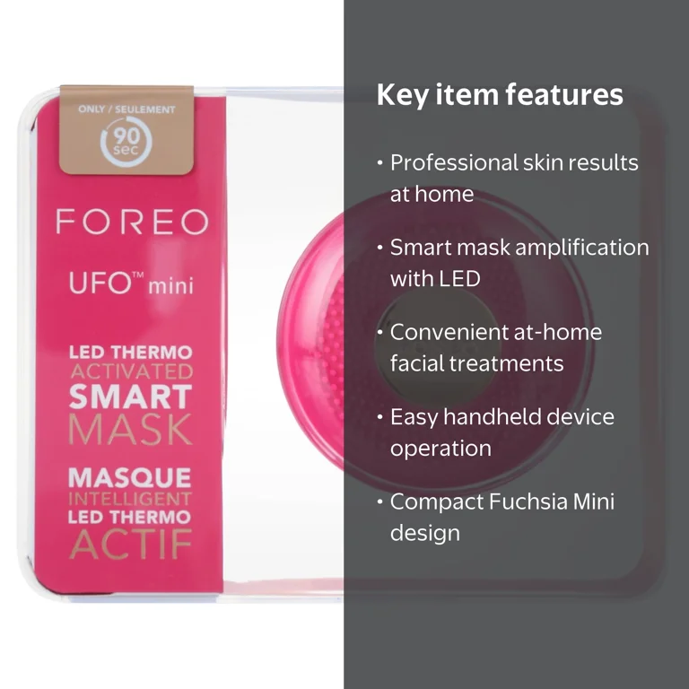 FOREO UFO Mini 1st Gen LED Facial Treatment Device - Fuchsia - New