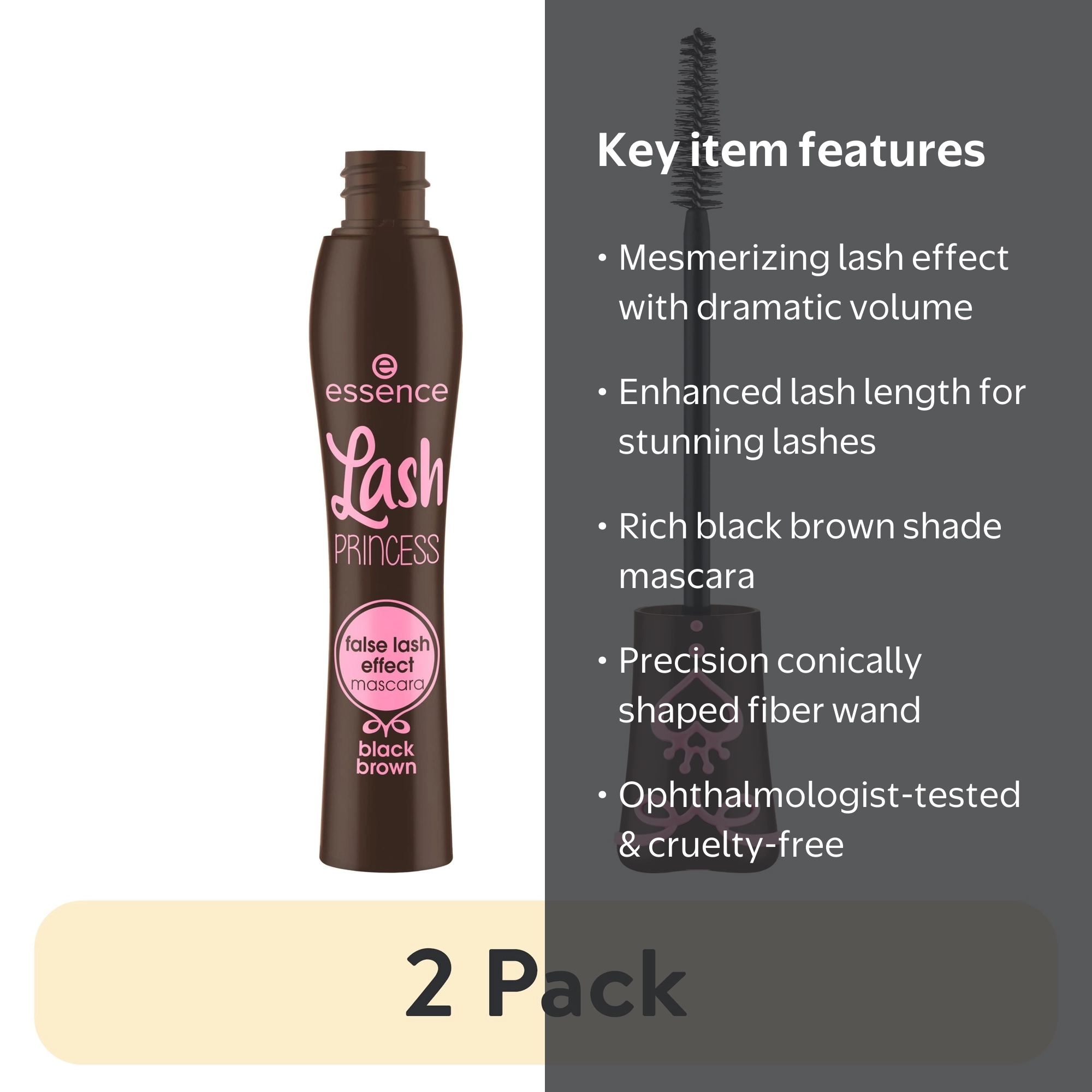 2 pack) essence Lash Princess False Lash Effect Mascara, Black