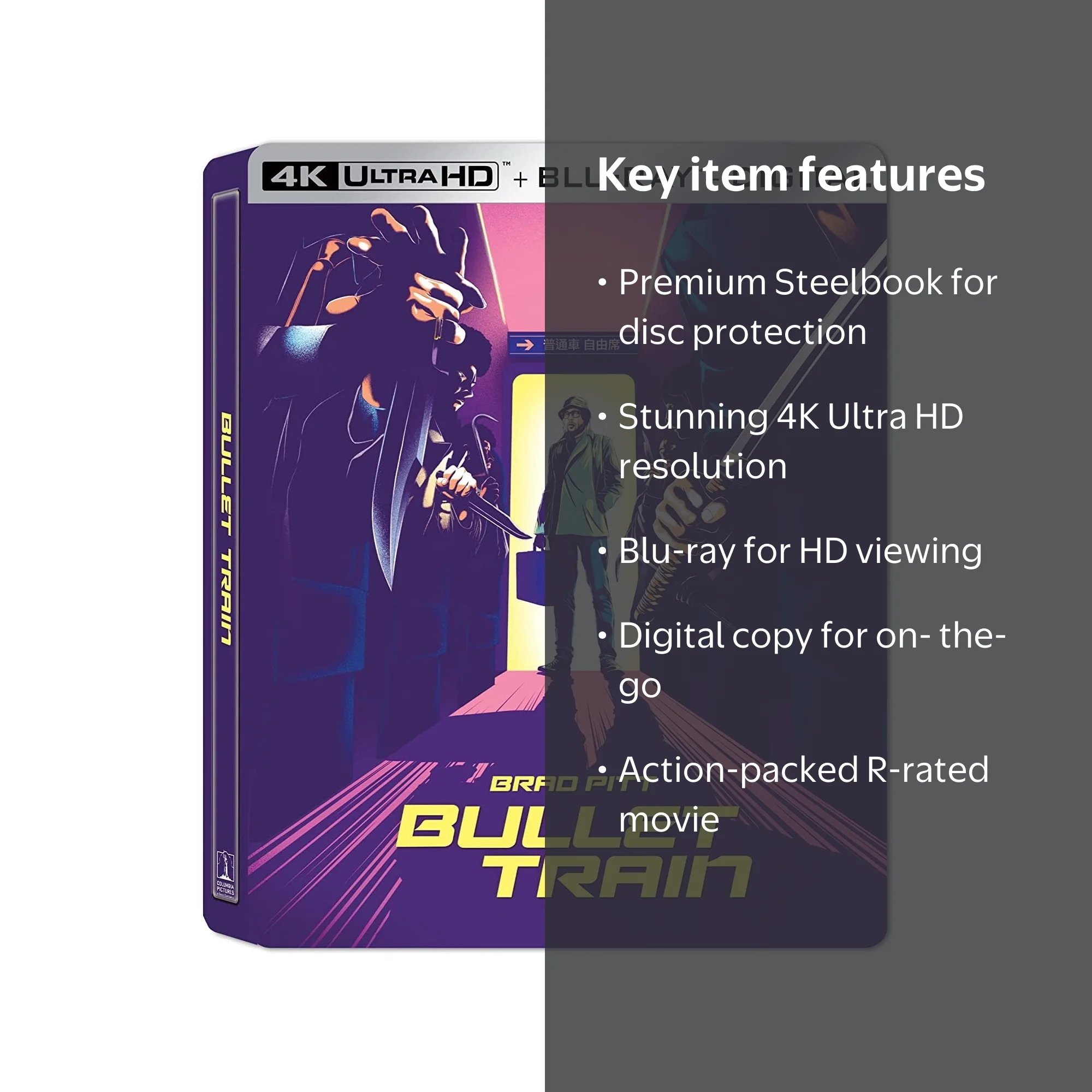 Sony Pictures Bullet Train Steelbook 4K Ultra HD + Blu-ray +