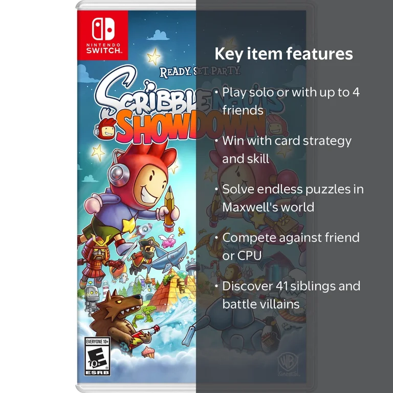 Warner Bros Scribblenauts Showdown Nintendo Switch Multiplayer