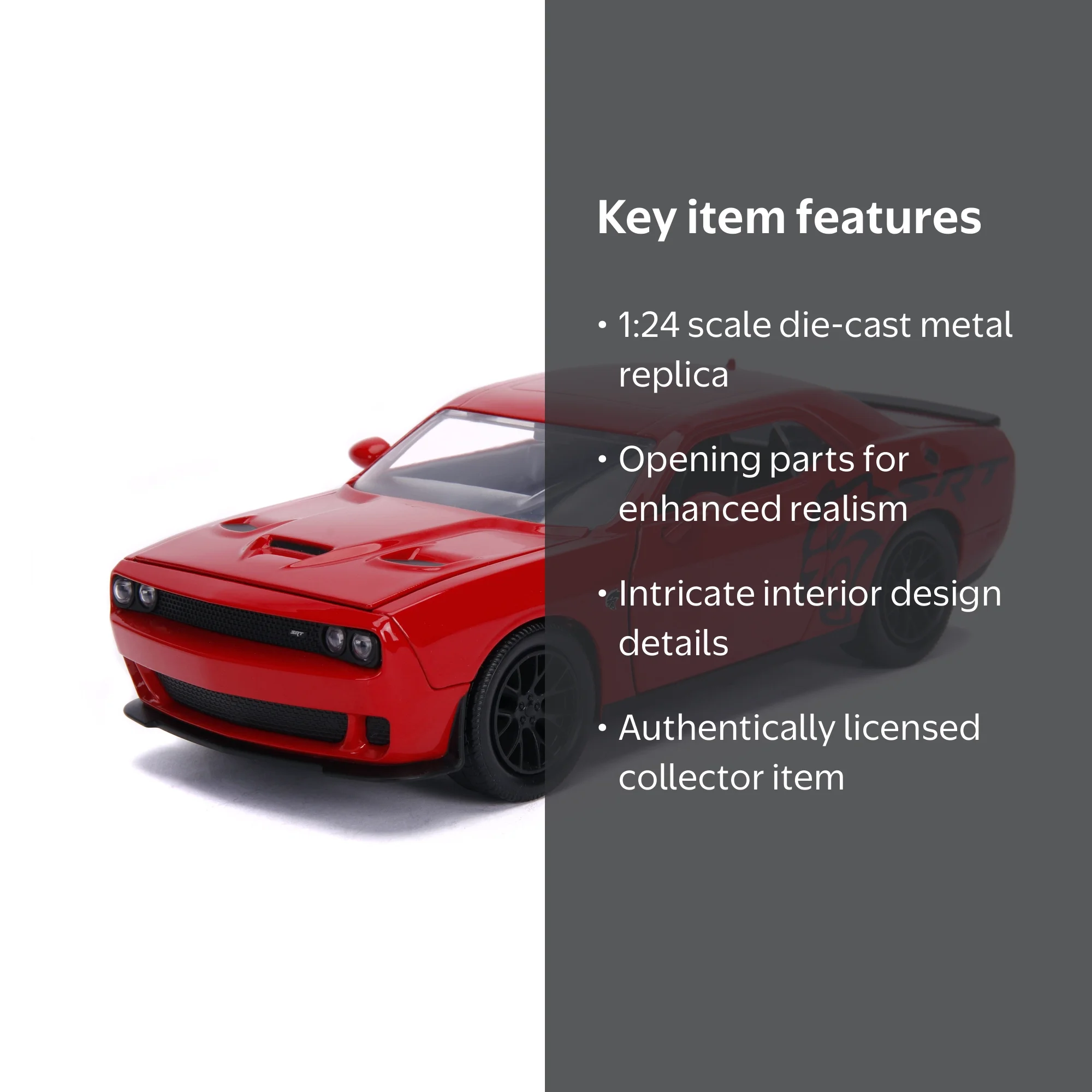 Jada Toys Big Time Muscle 1:24 Scale 2015 Dodge Challenger SRT