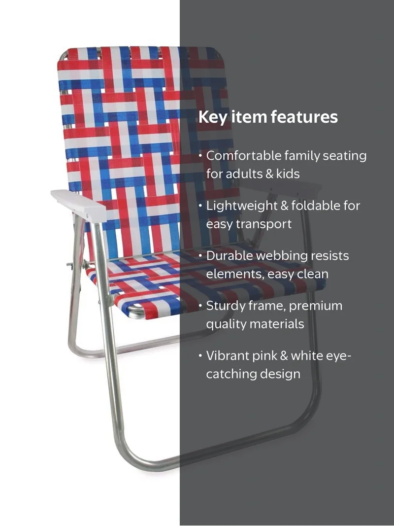 Lawn Chair USA Classic Folding Aluminum Webbed Chair - Walmart.com