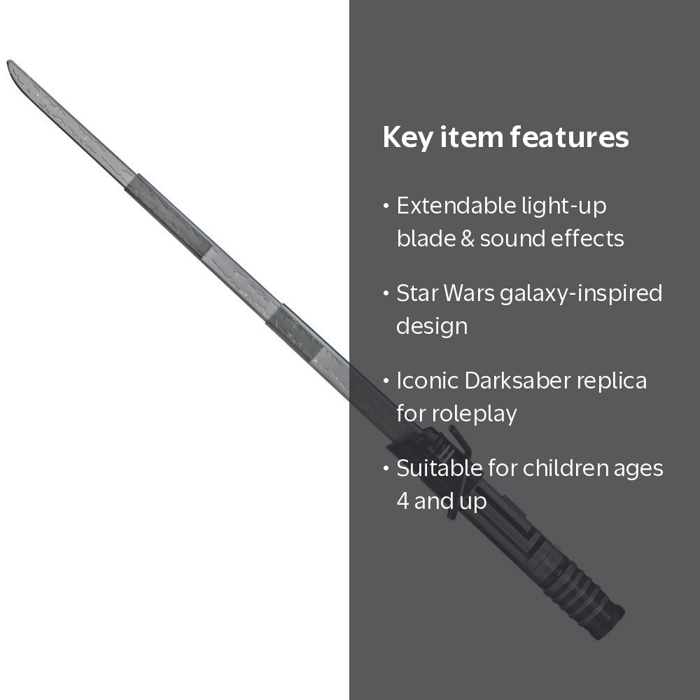 Star Wars: Retractable Lightsaber Forge Darksaber Toy for Kids