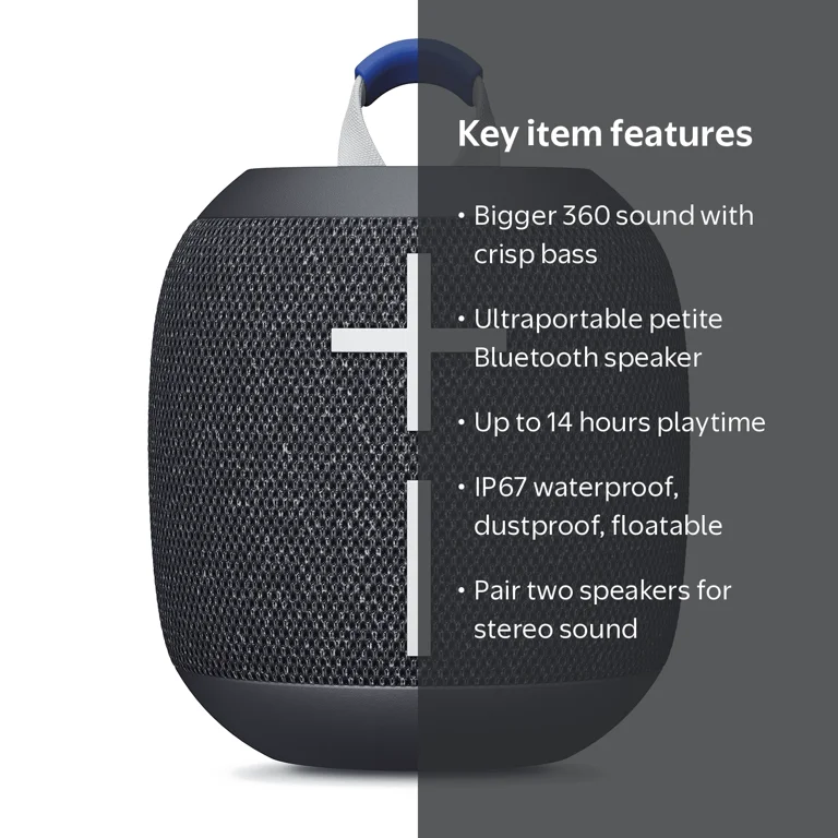 Ultimate Ears, Wonderboom 4 EXC Bluetooth Speaker, Black - Walmart.com
